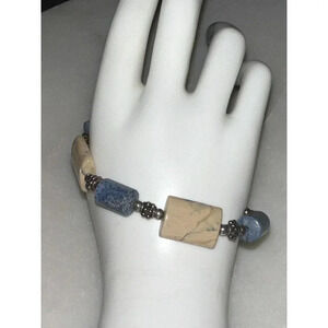 Sterling Silver 925 Jasper Bracelet njoy Bracelet Adjustable Toggle Closure